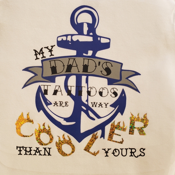 My Dad's Tattoos are way cooler ... baby onesie - Picture 2 of 2